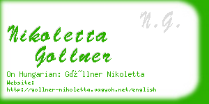 nikoletta gollner business card